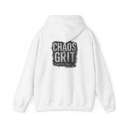 Chaos & Grit Hoodie – Motivational Unisex Sweatshirt, Soft Gift for Him or Her