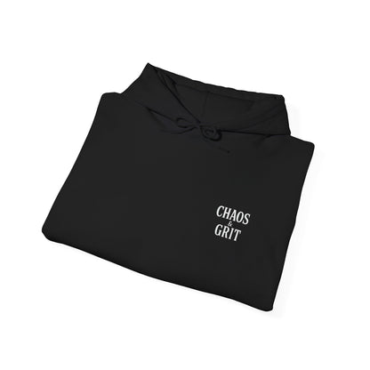 Chaos & Grit Hoodie – Motivational Unisex Sweatshirt, Soft Gift for Him or Her