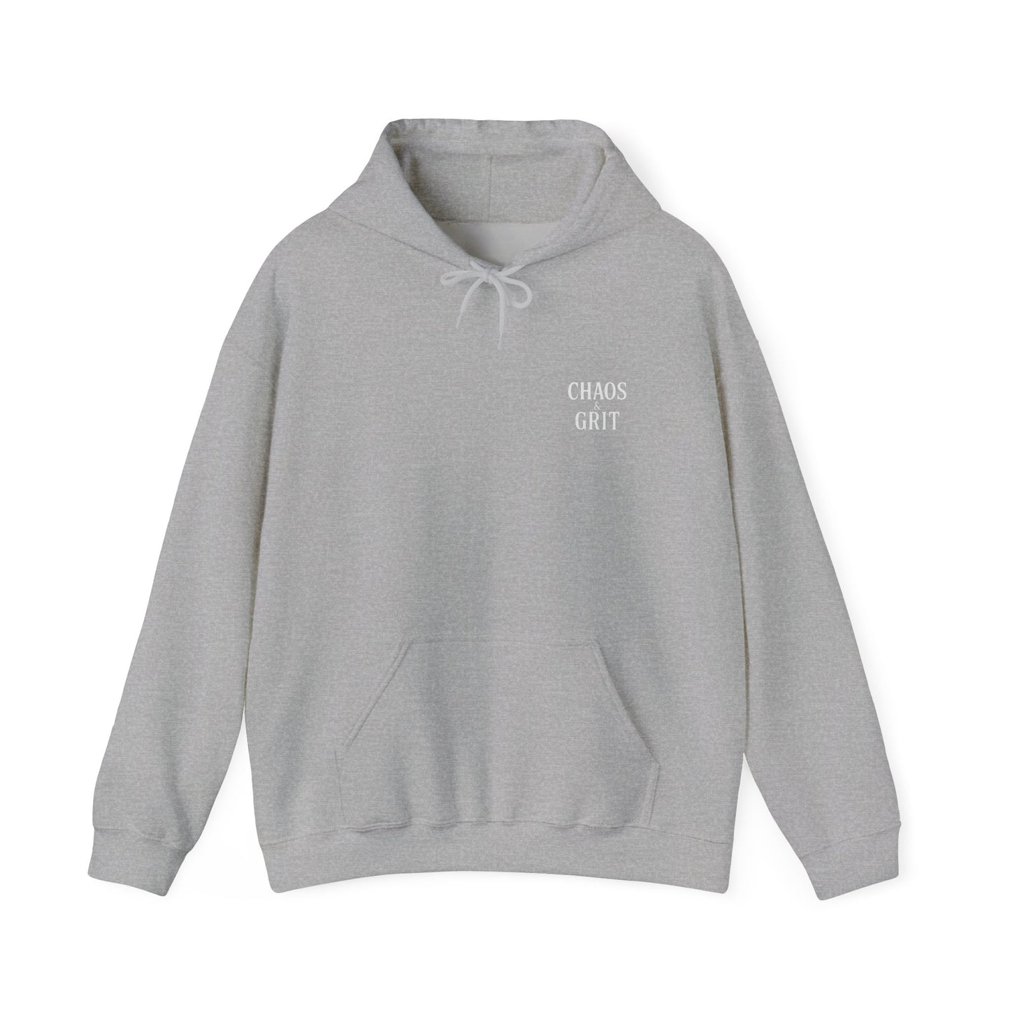 Chaos & Grit Hoodie – Motivational Unisex Sweatshirt, Soft Gift for Him or Her