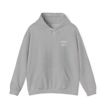 Chaos & Grit Hoodie – Motivational Unisex Sweatshirt, Soft Gift for Him or Her