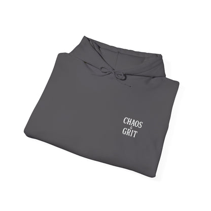 Chaos & Grit Hoodie – Motivational Unisex Sweatshirt, Soft Gift for Him or Her