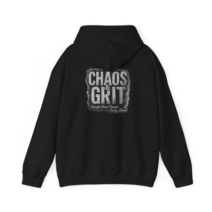 Chaos & Grit Hoodie – Motivational Unisex Sweatshirt, Soft Gift for Him or Her