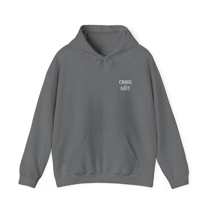Chaos & Grit Hoodie – Motivational Unisex Sweatshirt, Soft Gift for Him or Her