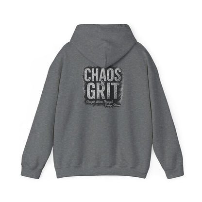 Chaos & Grit Hoodie – Motivational Unisex Sweatshirt, Soft Gift for Him or Her