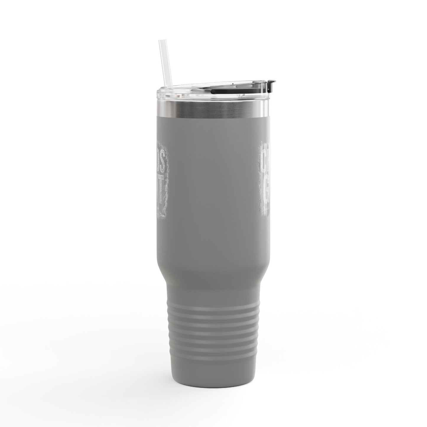 Chaos & Grit 40oz Insulated Travel Mug – Motivational, Durable, Adventure-Ready Drinkware
