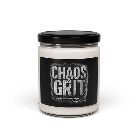 Chaos & Grit Scented Soy Candle – Motivational Aromatherapy Gift for Self-Care & Home Decor