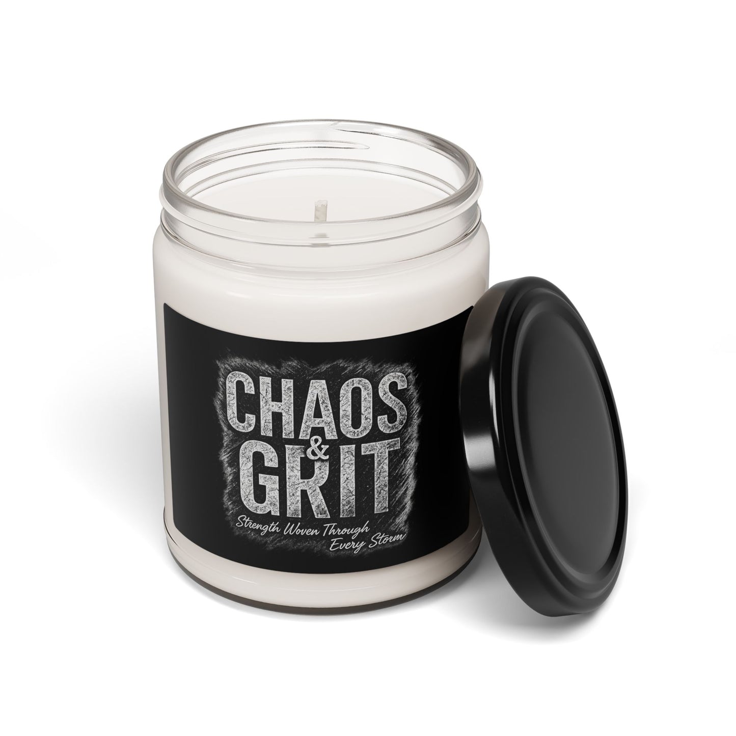 Chaos & Grit Scented Soy Candle – Motivational Aromatherapy Gift for Self-Care & Home Decor
