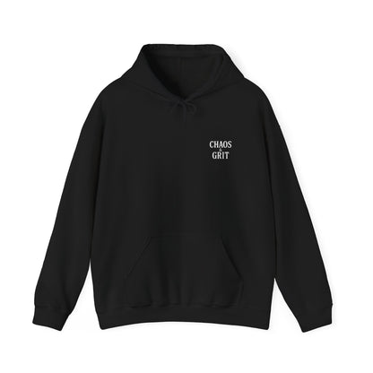 Chaos & Grit Hoodie – Motivational Unisex Sweatshirt, Soft Gift for Him or Her