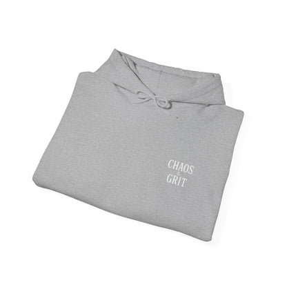 Chaos & Grit Hoodie – Motivational Unisex Sweatshirt, Soft Gift for Him or Her