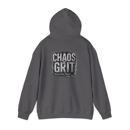 Chaos & Grit Hoodie – Motivational Unisex Sweatshirt, Soft Gift for Him or Her