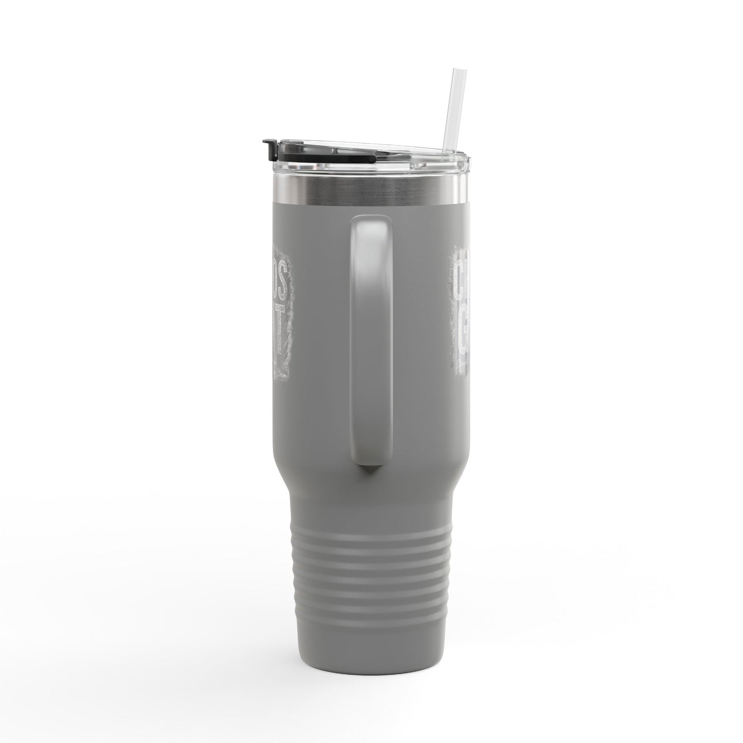 Chaos & Grit 40oz Insulated Travel Mug – Motivational, Durable, Adventure-Ready Drinkware