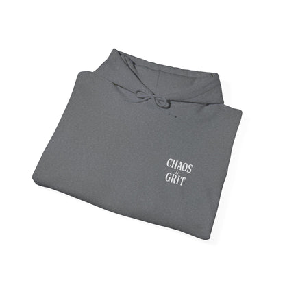 Chaos & Grit Hoodie – Motivational Unisex Sweatshirt, Soft Gift for Him or Her