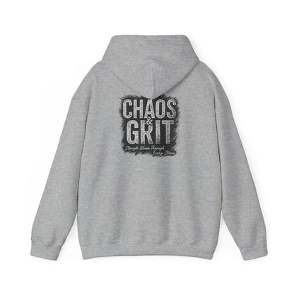 Chaos & Grit Hoodie – Motivational Unisex Sweatshirt, Soft Gift for Him or Her