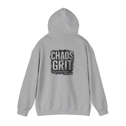 Chaos & Grit Hoodie – Motivational Unisex Sweatshirt, Soft Gift for Him or Her